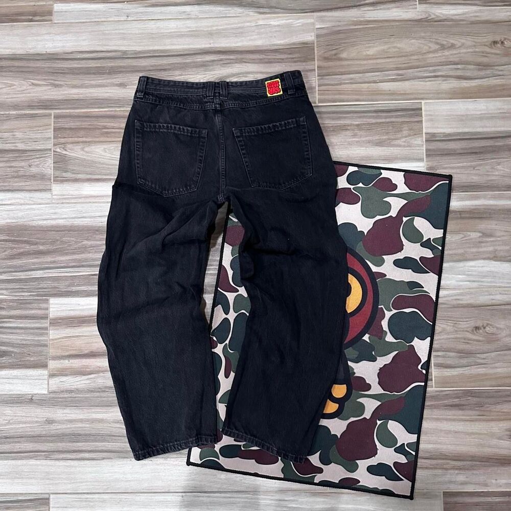 Empyre black denim straight jeans